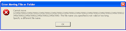 Windows Explorer File Name Too Long